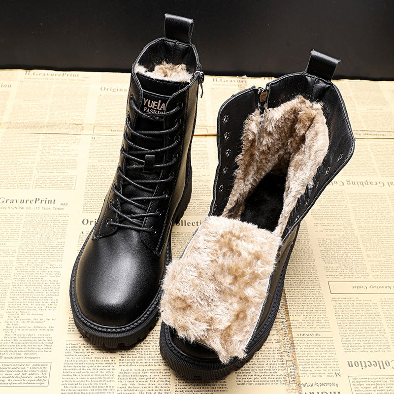 Delphine - Botas De Invierno De Piel Negra